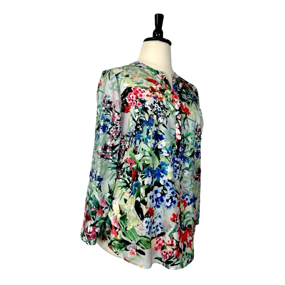 Talbots Plus Top Popover Split Button Neck Tunic … - image 2